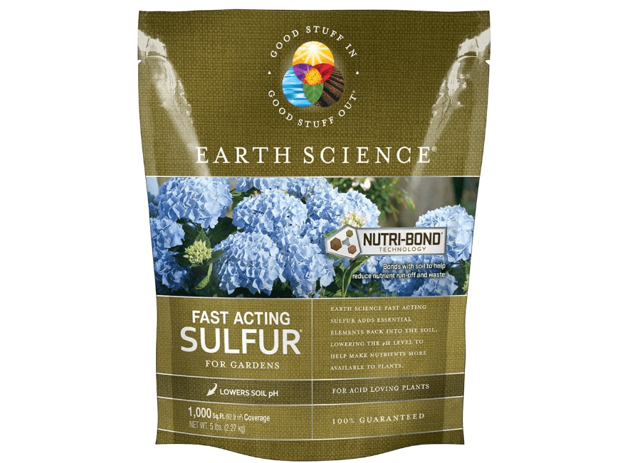  Earth Science Fast Acting Sulfur – 5lb—Soil pH Reducer, Lowers pH Instantly, Reduces Nutrient Runoff, Improves Growth & Color for Acid-Loving Plants