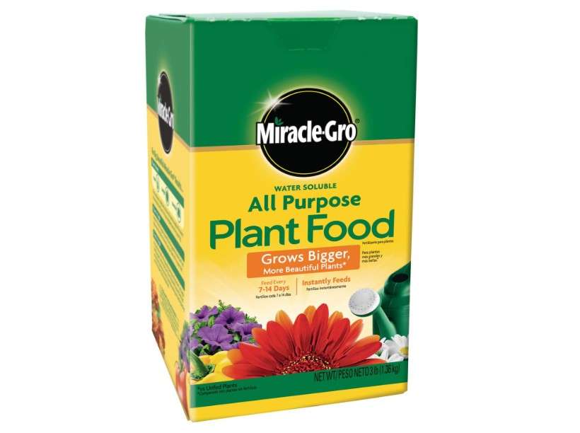 Miracle-Gro Water Soluble All Purpose Plant Food, Fertilizer for Indoor or Outdoor Flowers, Vegetables or Trees, 3 lbs.