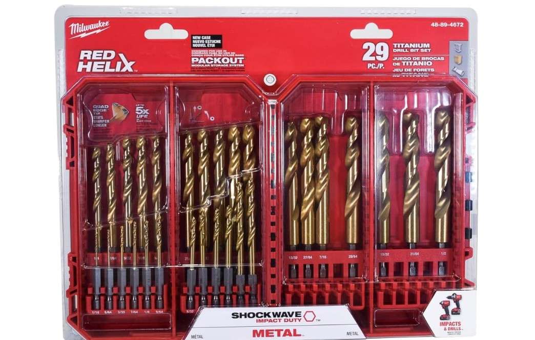 
Milwaukee Electric - Shockwave Impact Duty. RED Helix. Titanium Drill B