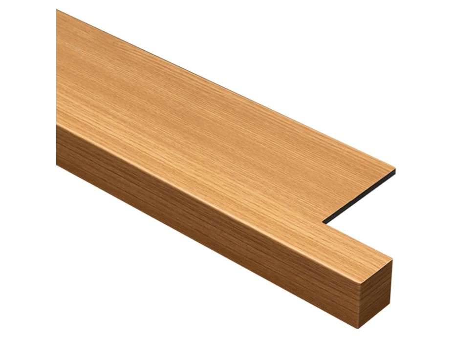 Oak Wood Grain Decorative Window Sill Cover with Nose, Smooth Acrylic Window Ledge Protector from Dogs, Cill Cover Board for Windows Door(L110cm(43.3in)