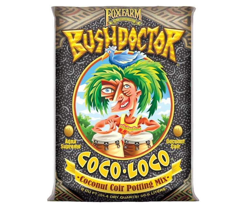 
FoxFarm Bush Doctor Coco Loco Potting Mix, 2cu ft - Extends Your Watering Schedule, Triple-Washed to Reduce Salt Content - Perfect for Cultivating Healthy