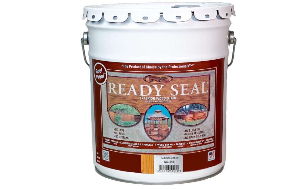  Ready Seal 512 5-Gallon Pail Natural Cedar Exterior Stain and Sealer for Wood