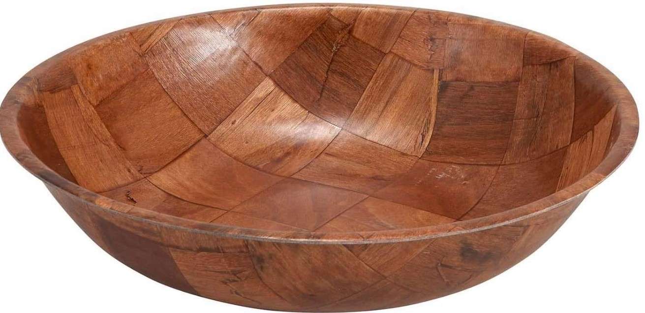 
Winco WWB-10 Wooden Woven Salad Bowl, 10-Inch, Set of 4 by Winco