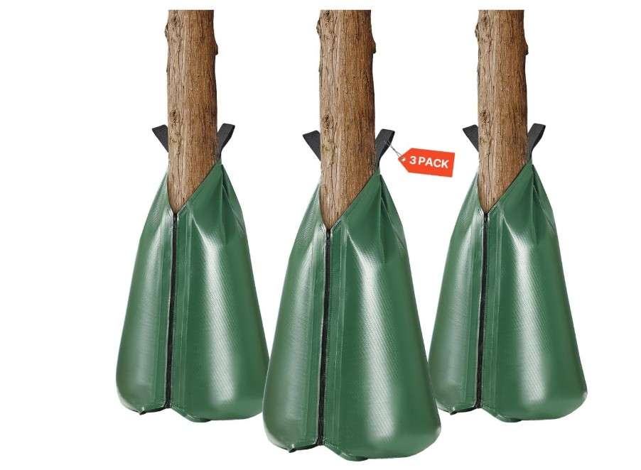 
VEVOR Tree Watering Bag Slow Release 3 Pack 20 Gallons, Water Bags for Trees, Refillable Tree Drip Irrigation Bags with Zipper, Durable Tree Watering System