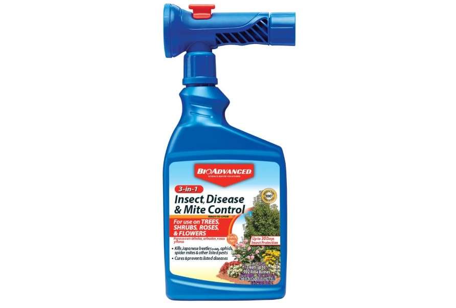  BioAdvanced 3-In-1 Insect, Disease and Mite Control, Fungicide, Ready-to-Spray, 32 oz (Packaging may vary)