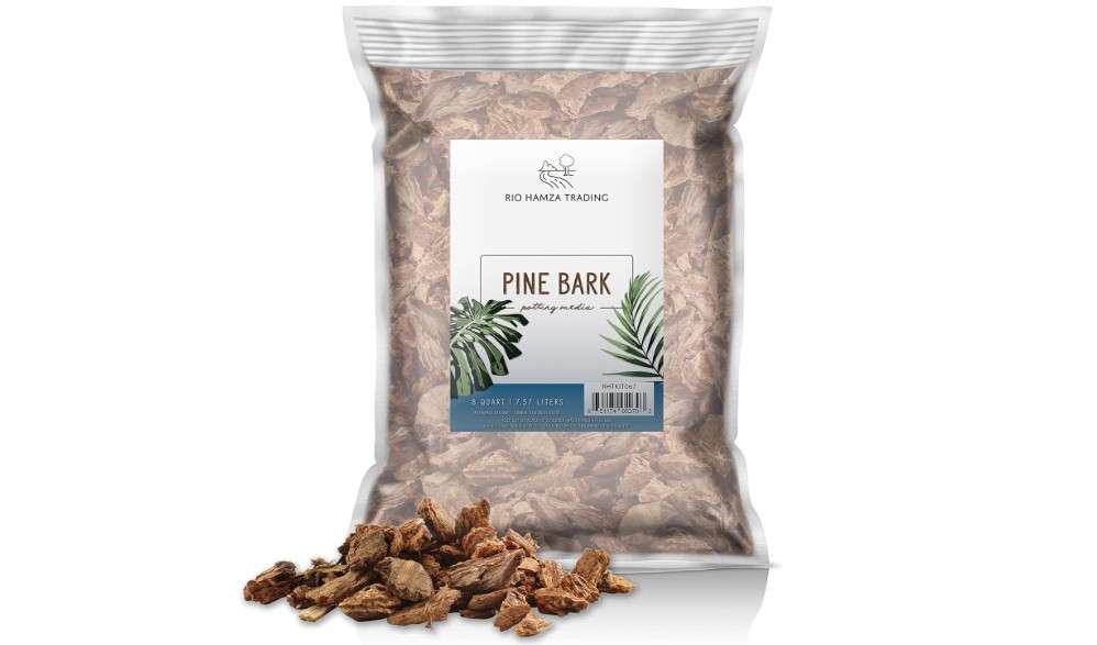  100% Natural Pine Bark Mulch Nuggets (8 Quarts), Small Mulch Chips for Indoor/Outdoor Container Gardening, Ideal for Soil Supplement, Houseplant Mulch