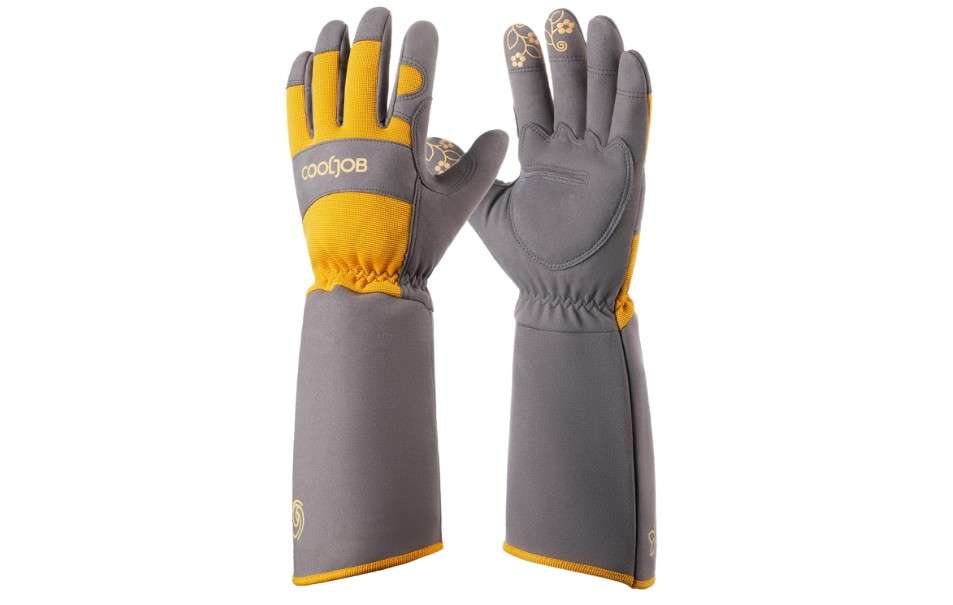 
COOLJOB Thorn Proof Rose Pruning Garden Gloves for Women, Long Sleeve Padded Yard Work for Bush, Blackberry, Cactus, Heavy Duty/Puncture Resistant/Machine.
