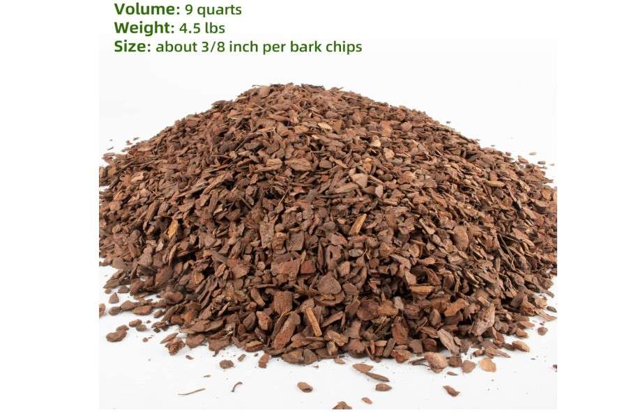 
9 qt Organic Orchid Potting Bark -Natural Mulch for Potted Plants, Root Development of Orchid Plants and Garden Soil Amendment Mix