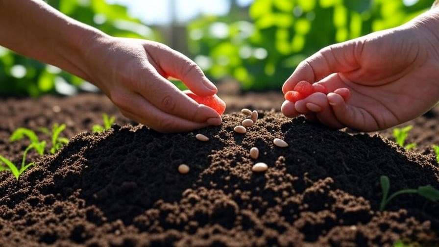 "Step-by-step planting of Sugar Baby watermelon seeds in a soil mound."
