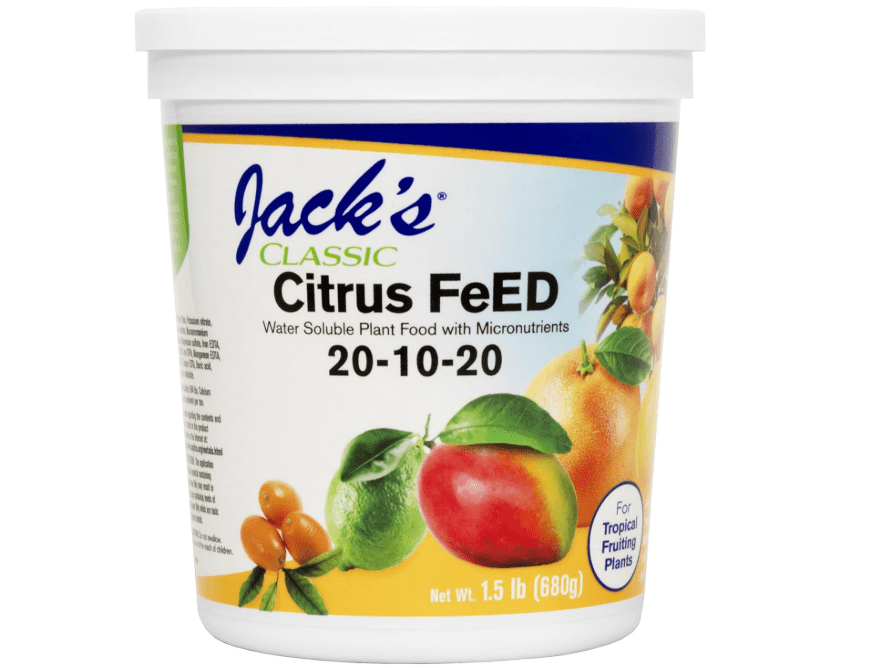  Jack's Classic 20-10-20 Citrus Feed Water-Soluble Fertilizer with Micronutrients to Provide Better Growth and Fruiting in Tropical Fruiting Plants, 1.