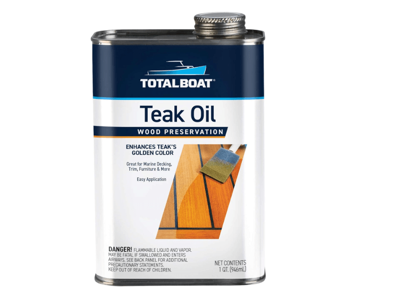 otalBoat Teak Oil - Premium Marine Wood Sealer Protects & Preserves Teak on Boats and Outdoor Furniture