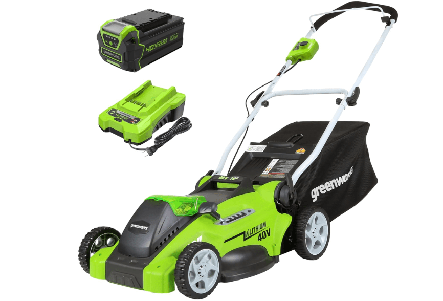 
Greenworks 40V 16" Cordless Lawn Mower, Ultra-Light Push Mower with 4.0Ah Battery & Charger(75+ Tool Compatibility, 