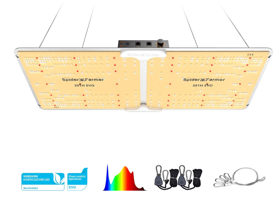 Spider Farmer SF2000, Samsung LM301H EVO Led Grow Light, Full Spectrum Plant Light, 200W Dimmable & High Efficiency & Deeper Penetration Lamps for