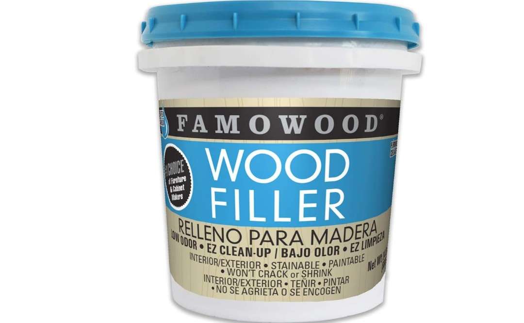 FamoWood 40022126 Latex Wood Filler - Pint, Natural, 24 oz.