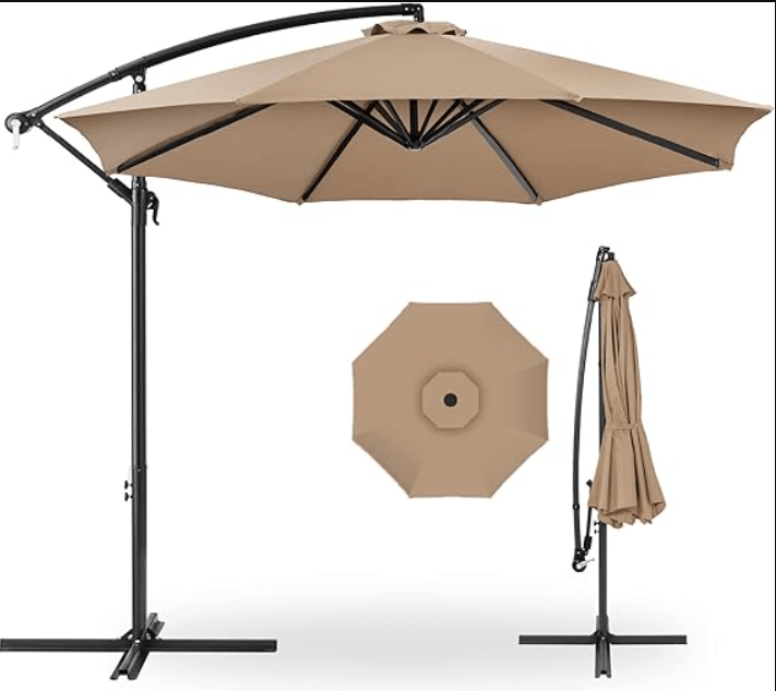 Best Choice Products 10ft Offset Hanging Market Patio Umbrella