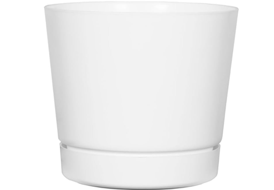 
Novelty Majestic Full Depth Round Cylinder Pot, Glossy White, 8-Inch