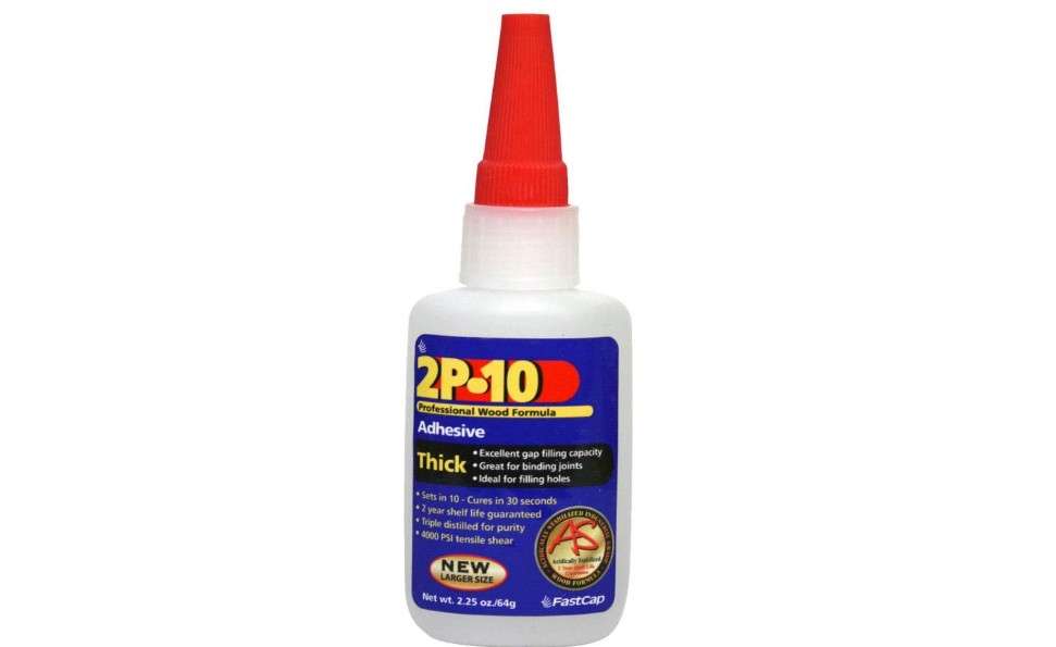 FastCap 2P-10 Professional Thick Wood Adhesive Glue - Ideal for Wood Works - All Purpose Application - 4000 PSI Tensile & Sheer - 2 oz. - 80208