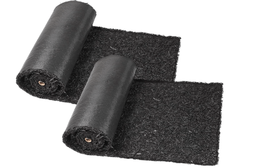 
Harmiden 2 Pack Recycled Rubber Mulch Mat Roll Black Permanent Mulch Walkway Pathway for Landscaping Outdoor