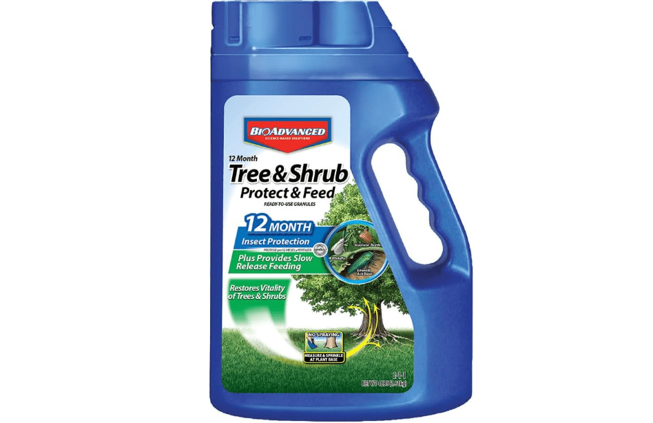 
BioAdvanced 12 Month Tree and Shrub Protect and Feed, Granules, 4 lb, Insect Killer and Fertilizer & Plant Food