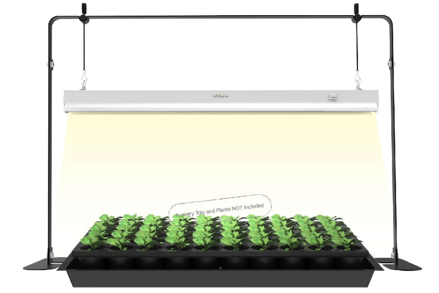 
iGrowtek 2ft Grow Light for Seed Starting,LED Grow Lamp for Indoor Plants,Seedling Grow Light with Stand,Seed Starter Light Kit with Natural White Spectrum