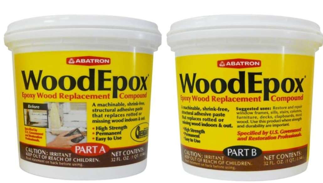 Abatron WoodEpox Kit - 2 Quart - 2-Part Structural Epoxy Adhesive Filler - Wood Filler Putty