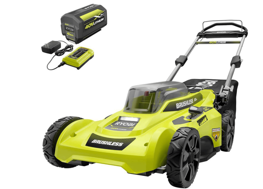 
RYOBI Lawn Mower 20 in. 40-Volt Lithium-Ion Brushless Cordless Walk Behind