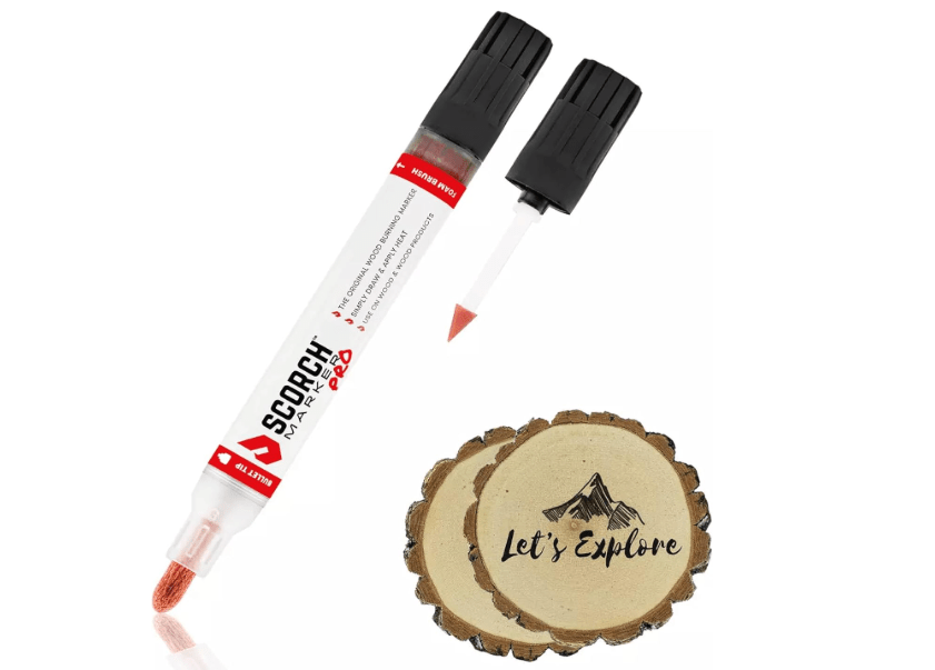 
Scorch Marker - Wood Burning Marker, 2 in 1 Pyrography Kit for Adults, Woodburning Tool for Crafts, Stencils & Letters, DIY Pen Kit with Brush 