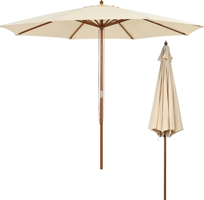 Tangkula 10FT Patio Umbrella, Outdoor Table Market Umbrella 