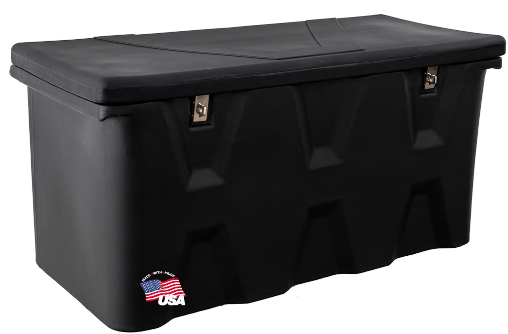 Buyers Products 1712240 Black Poly All-Purpose Storage Chest , 6.3 cu. ft, Made In The USA, Dent-Resistant Lockable Storage Box for Truck, Trailer, Dock,