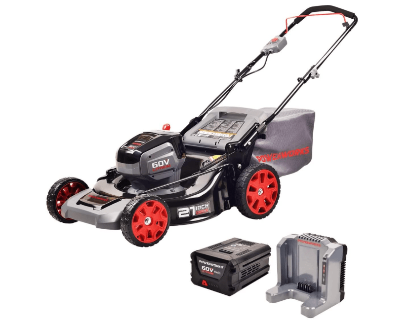 
POWERWORKS 60V 21-inch Brushless HP Mower, 5Ah Battery and Charger Included MO60L513PW
