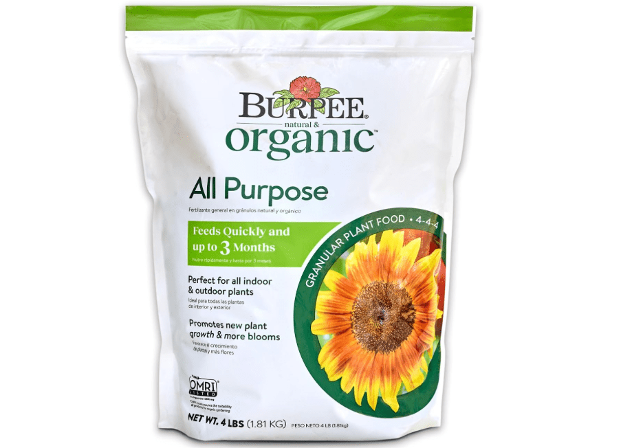  Burpee Natural Purpose Granular 4-Lb Organic Food for Growing Strong Plants | Good for Vegetable Garden, Flower Garden & Seed Starting, 4 lb