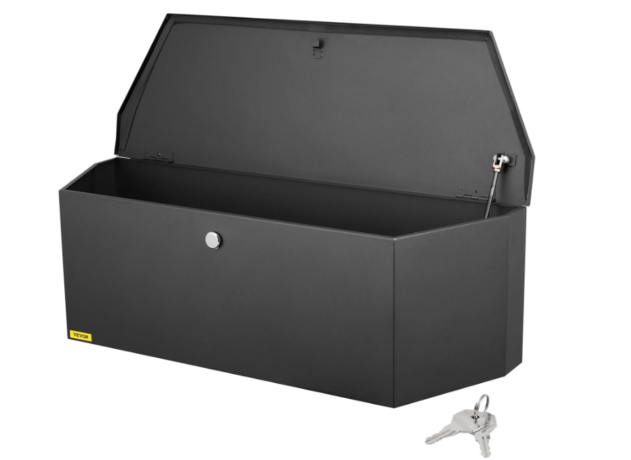 
VEVOR Steel Trailer Tongue Box, 36"x12"x12" Heavy Duty Storage With Lock and Keys, Utility Tool Chest for Pickup Truck Bed