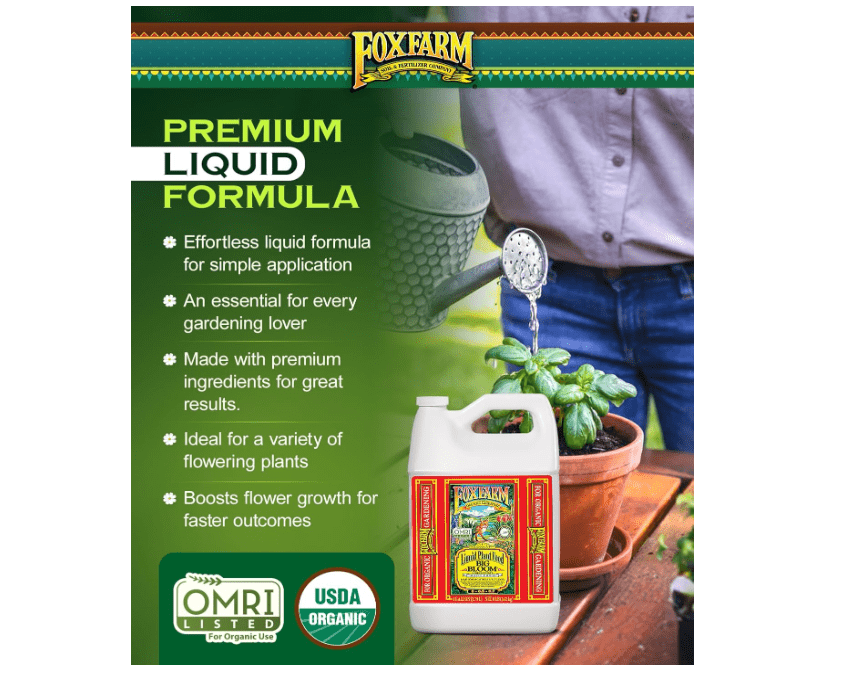  FoxFarm Liquid Nutrient Trio Hydro Formula: Big Bloom, Grow Big Hydro & Tiger Bloom - for Hydroponic Gardening, Green Growth, Buds & Late-Season