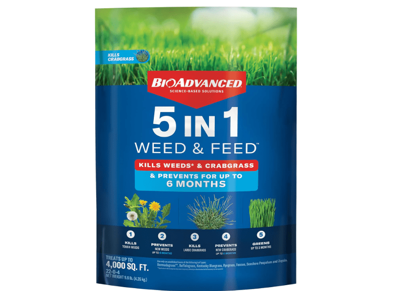 
BioAdvanced 5 In 1 Weed and Feed, Gran