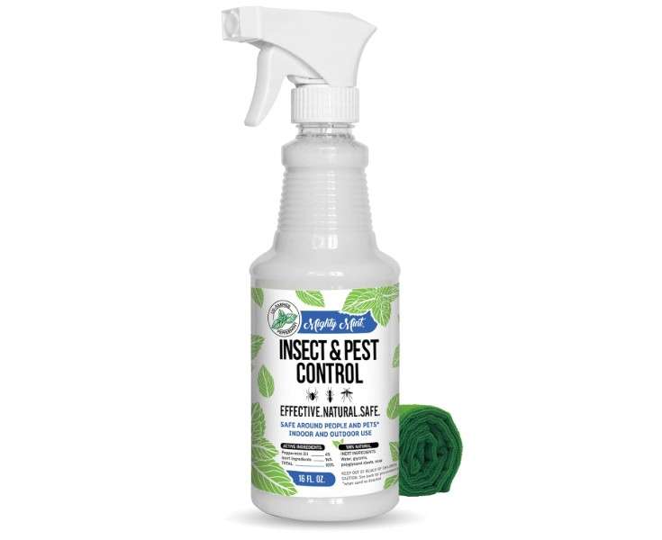 
Mighty Mint Peppermint Oil Insect Repellent Spray – Natural Indoor & Outdoor Bug Control for Spiders, Ants, Roaches, and More – Plant-Based