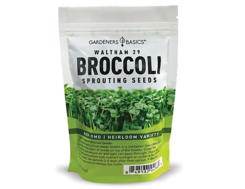 
Gardeners Basics, Broccoli Seeds for Sprouting Kit and Microgreens Non-GMO, Heirloom Bulk 1 Pound Resealable Sprouts Bag