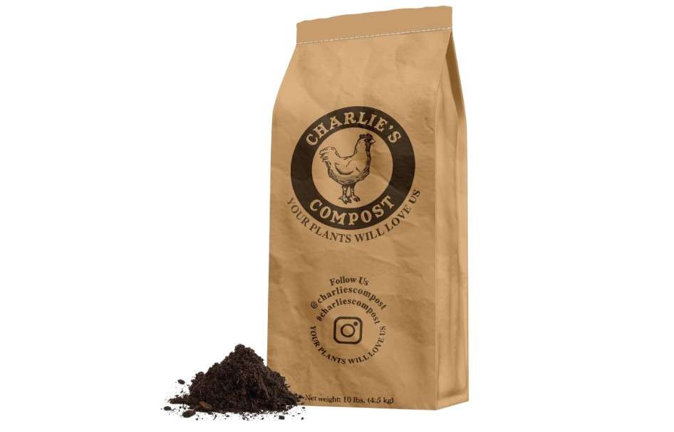 
Charlie's Compost - Odor Free Organic Fertilizer for Home Gardens, Raised Beds, Containers, Seed Starting Mix, Natural Soil Amendment with Biochar 10lb