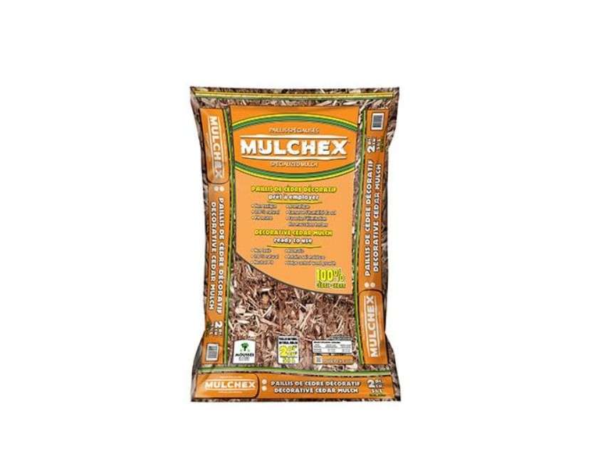 
92100 Canadian Pure Cedar Mulch, Natural Brown, 2 Cu. Ft. - Quantity 90