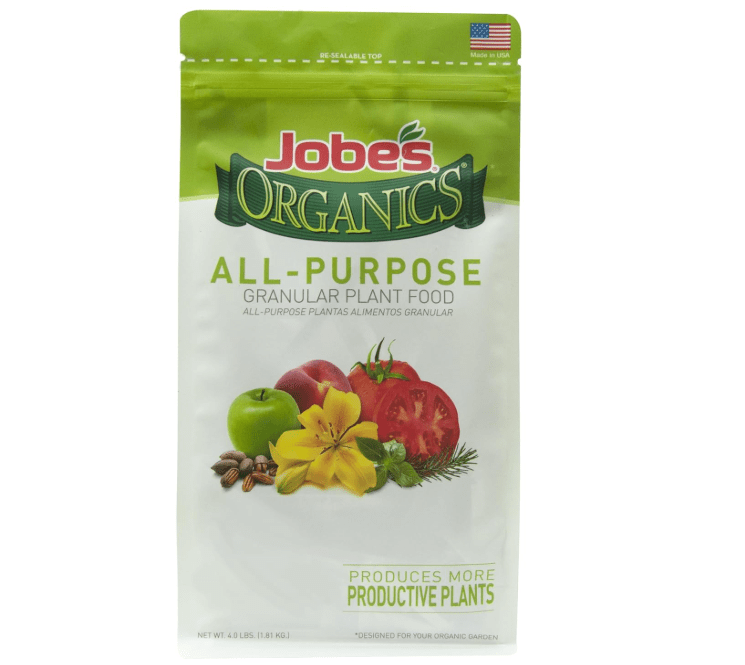 
Jobe’s Organics Granular All Purpose Fertilizer, Easy Plant Care Fertilizer for Vegetables, Flowers, Shrubs, Trees, and Plants, 4 lbs Bag