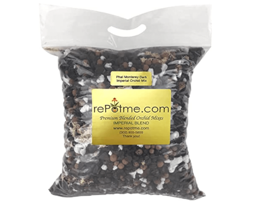 
rePotme Orchid Potting Mix - Phalaenopsis Monterey Dark Imperial Orchid Potting Mix - (MINI Bag) - Hand Blended in The USA