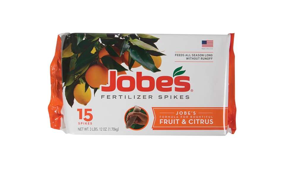  Jobe’s Garden Fertilizer Spikes, Easy Plant Care Slow Release Fertilizer for Fruit and Citrus Plants and Trees, 15 Count