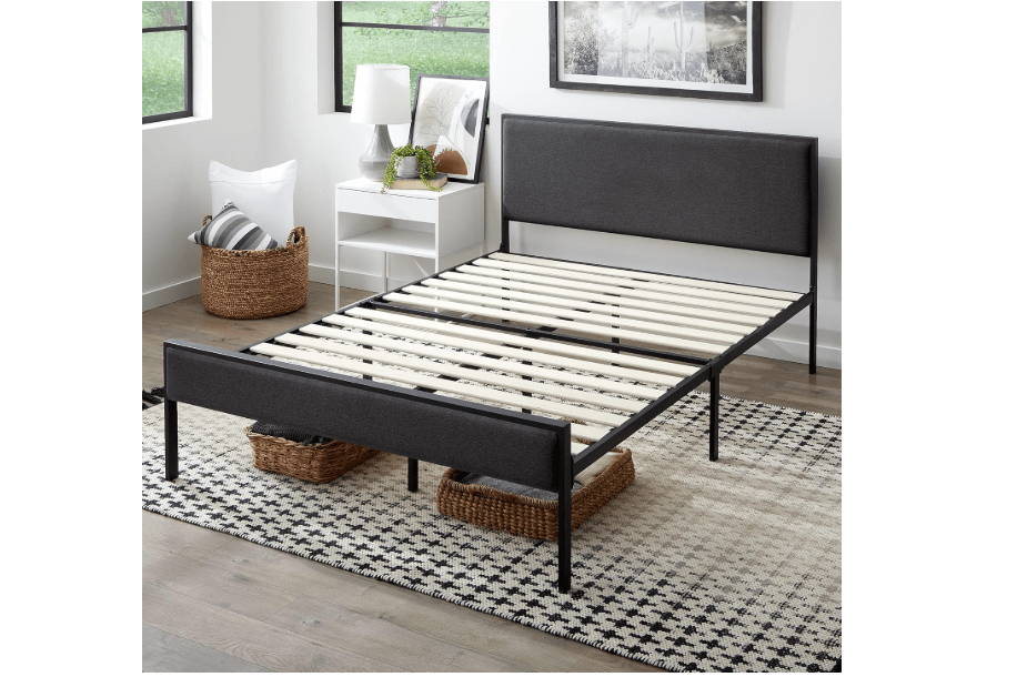 
Edenbrook Hudson Full Platform Bed Frame with Headboard-Underbed Storage-Full Bed Frame No Box Spring Needed