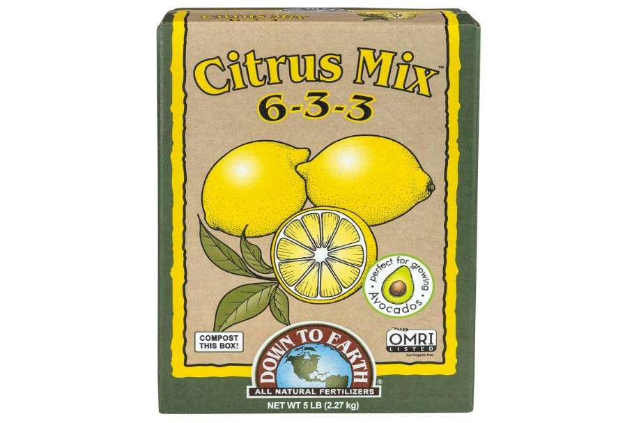  Down to Earth All Natural Fertilizers Organic Citrus Mix 6-3-3, 5 lb Box Fertilizer for Lemons, Limes, Oranges Citrus Trees