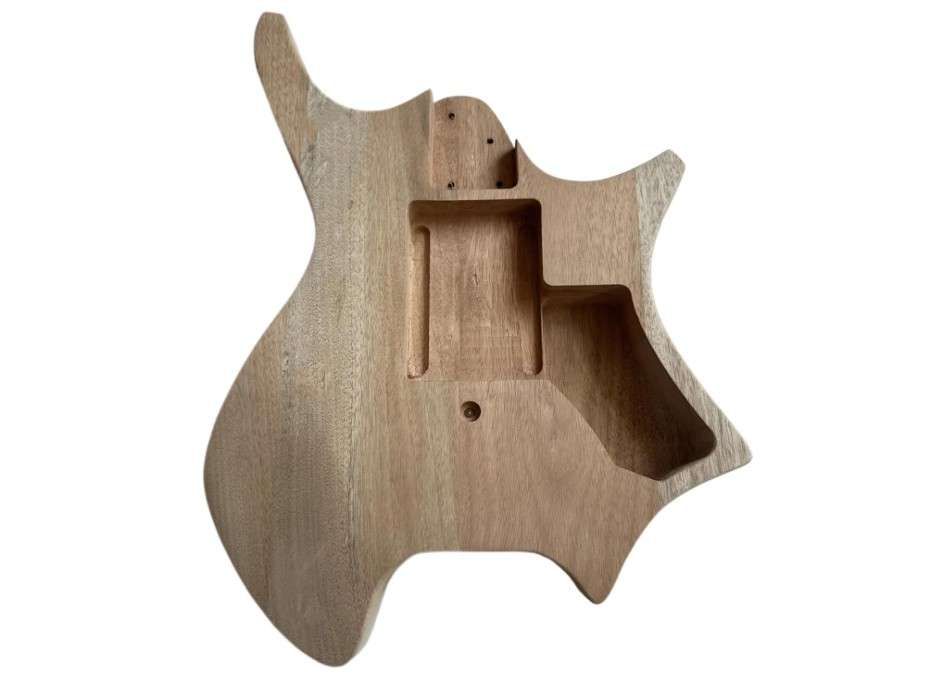  Electric Guitar Body Electric Guitar Basswood Veneer Music Lover Guitar Kit(Mahogany)
