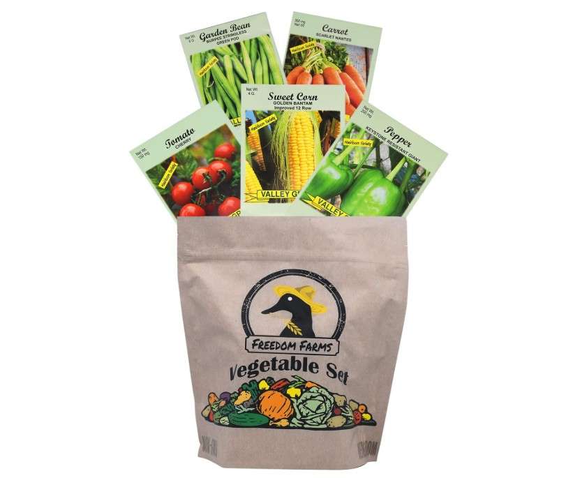  Set of 43 Assorted Vegetable & Herb Seed Packets - Over 10,000 Seeds! - Includes Mylar Storage Bag - Deluxe Garden Heirloom Seeds - 100% Non-GMO