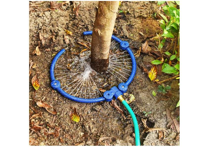 
ZZM 360°Tree Water System Tree Watering Ring Circle Sprinkler and Irrigation System Targeted Water with Y Hose Splitter for New Tree Outdoor Plants Raised