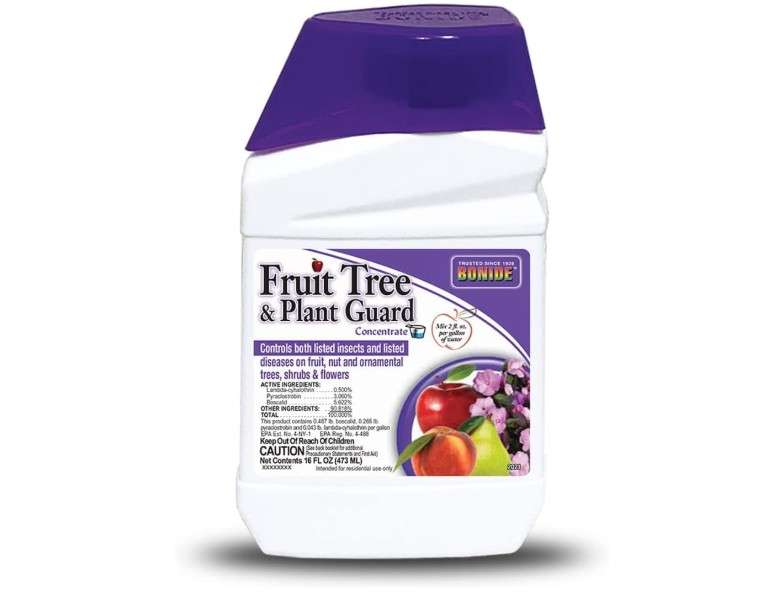  Bonide Fruit Tree & Plant Guard, 16 oz Concentrate, Multi-Purpose Fungicide, Insecticide and Miticide for Home Gardening