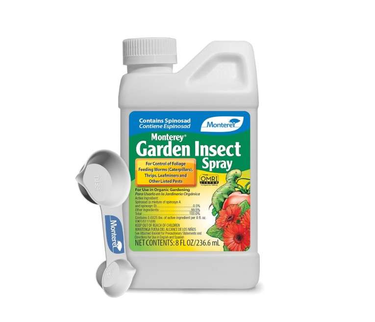 Monterey - Spinosad Insecticide - Garden Insect Spray Concentrate for Control Insects Bundled with Measuring Spoon - 8 oz Concentrate