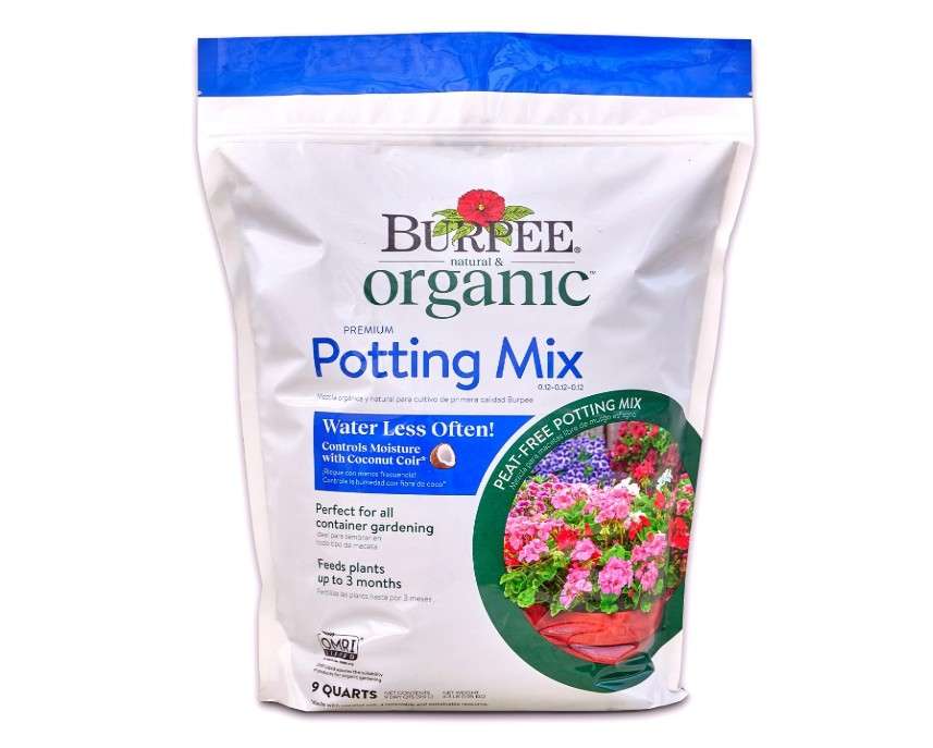 Burpee, 9 Quarts | Premium Organic Potting Natural Soil Mix Food Ideal for Container Garden-Vegetable, Flower & Herb Use for Indoor Outdoor Plant