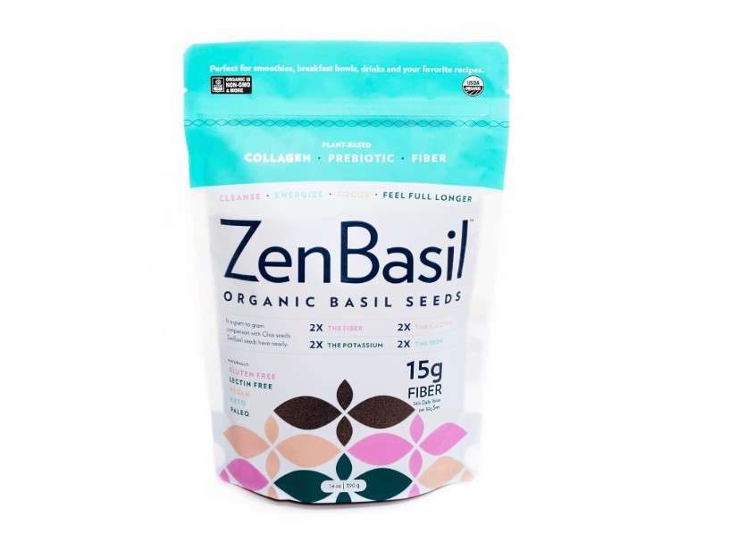 
Zen Basil Seeds | edible basil seeds usda organic, kosher, non-gmo, lectin free, gluten free, plant based, keto, paleo, vegan | 15g fiber per/serv | 14oz 